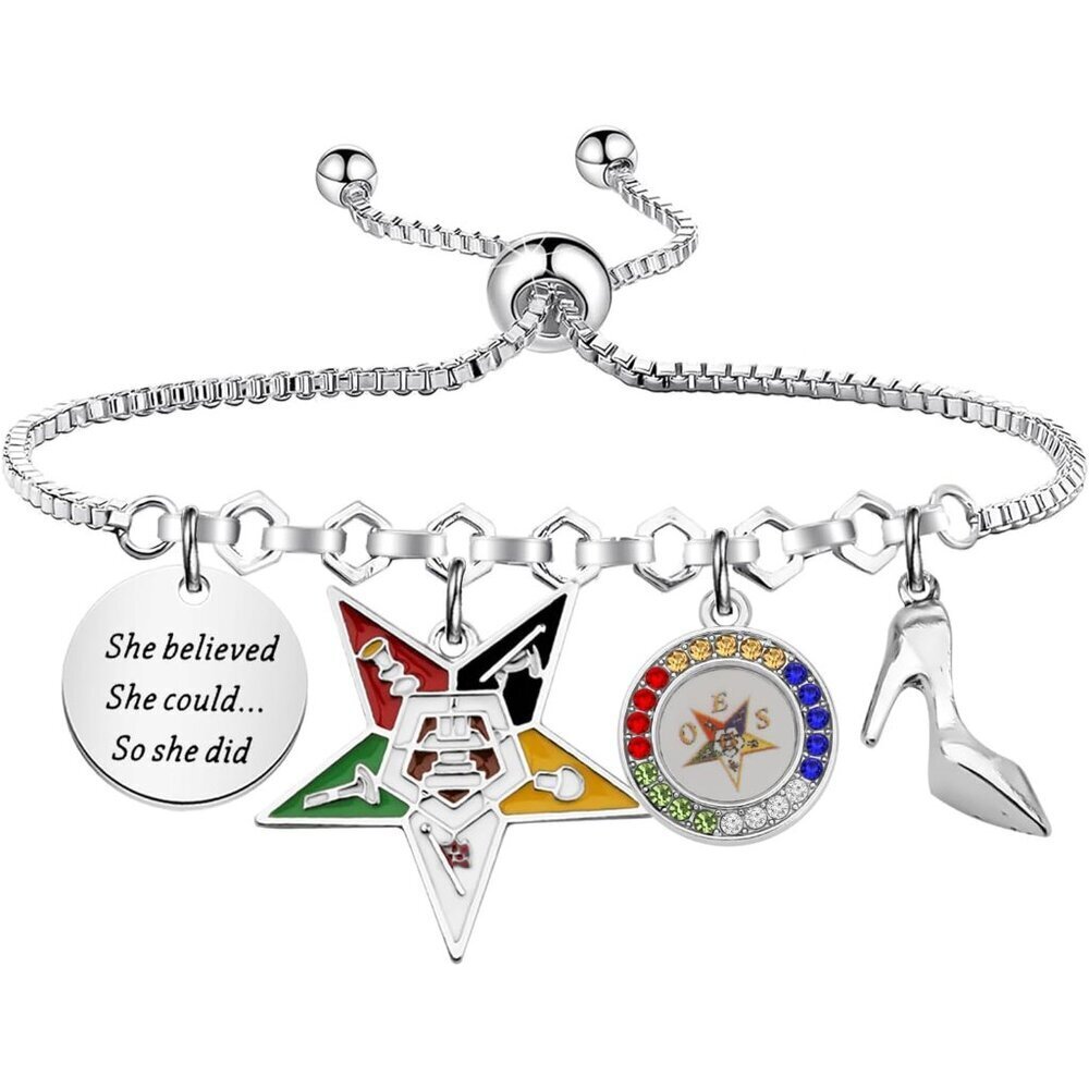 Inspirational Stainless Steel Bracelet She Believed So She Did Gift for Women